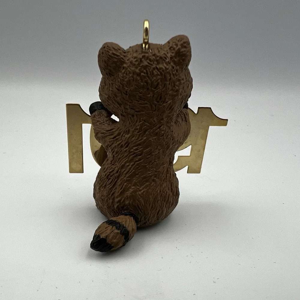 Vintage 1991 Hallmark‎ Keepsake Christmas Ornament Fabulous Decade  Raccoon
